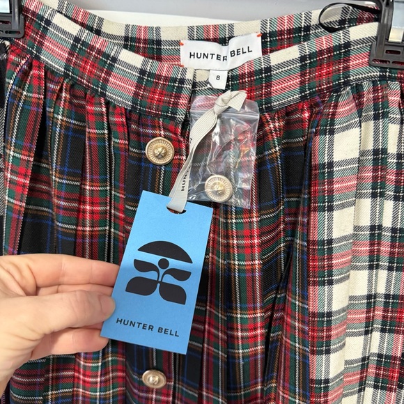 Hunter Bell Harlan Midi Skirt Mixed Plaid - Picture 7 of 10